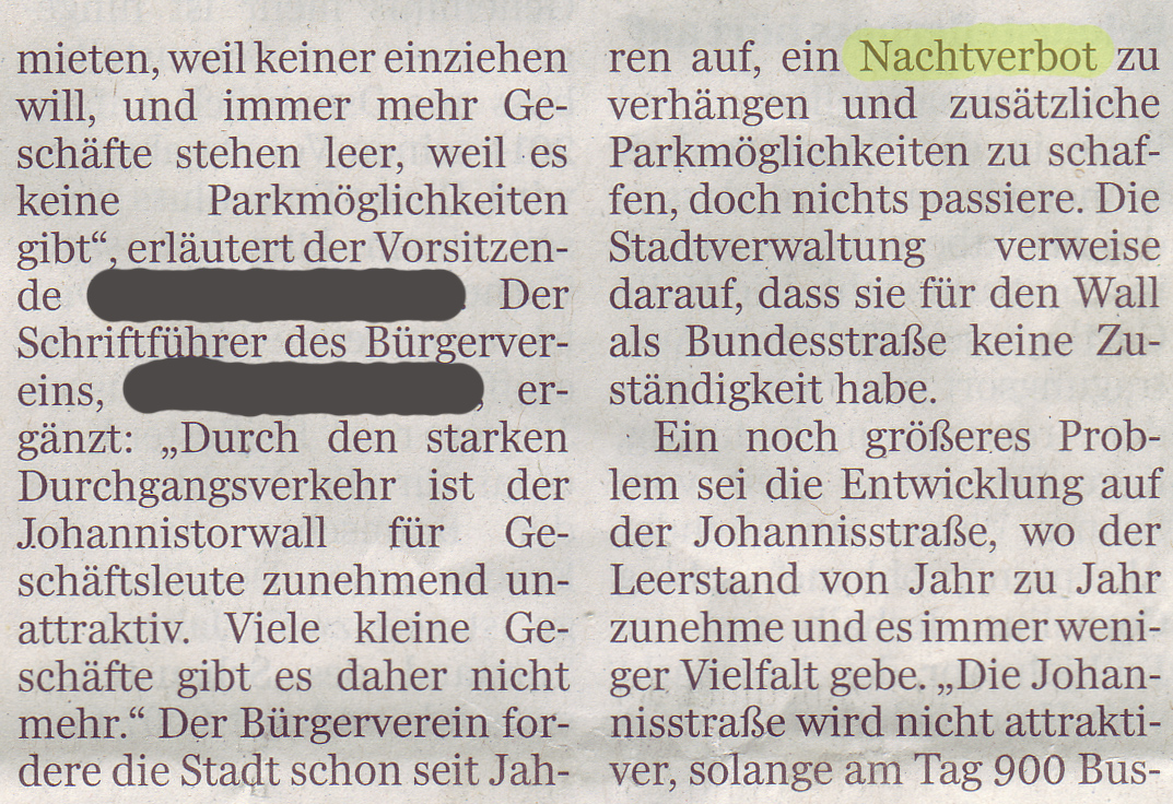 Nachtverbot