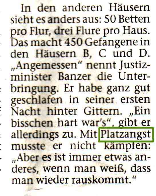 Platzangst?